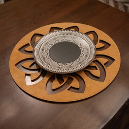 Hermia Lugh - Walnut Juego de 6 Salvamanteles de Madera